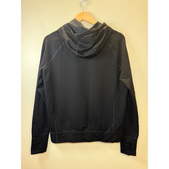 Sweaty Betty Rhythm Merino Mock Neck Hoodie Women’s Size Small Black Pullover - Picture 7 of 9
